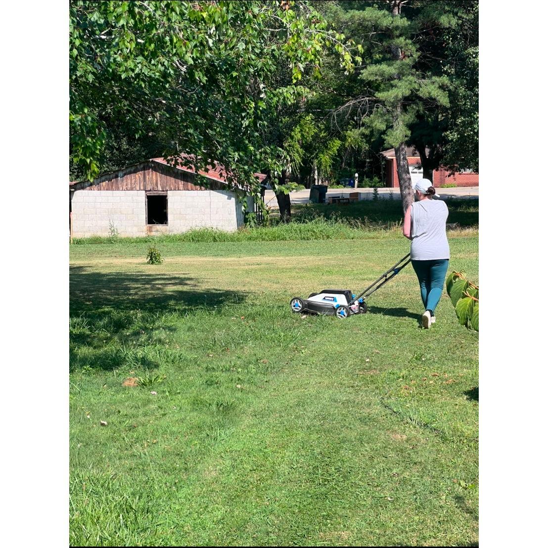 Tim taught Kat how to mow this summer, helping her conquor a big anxiety. It was a great bonding experience for both.