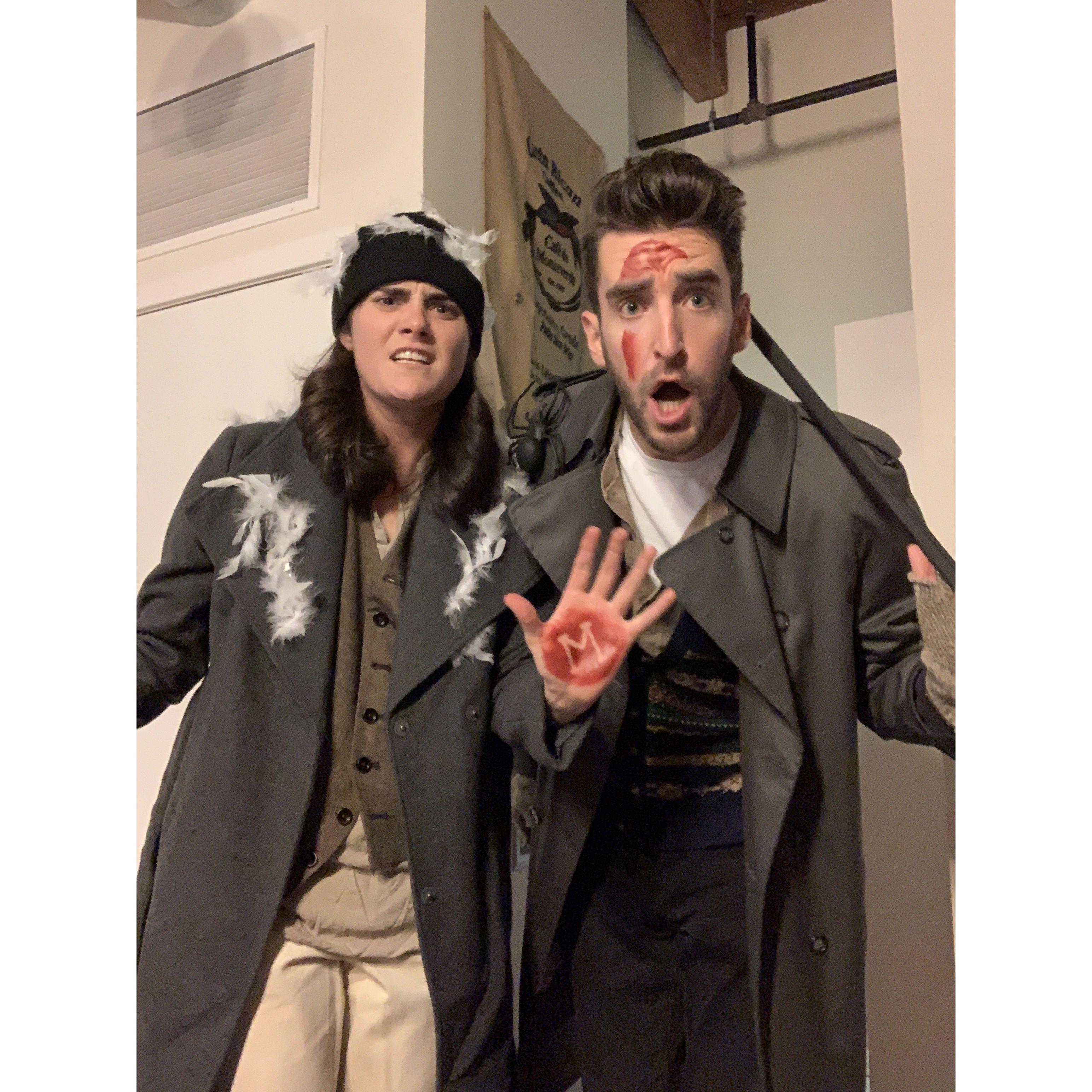 First Halloween Costume...the Wet Bandits cleaned up in an obnoxious way at Urban Villages Costume Contest and Halloween Trivia!
