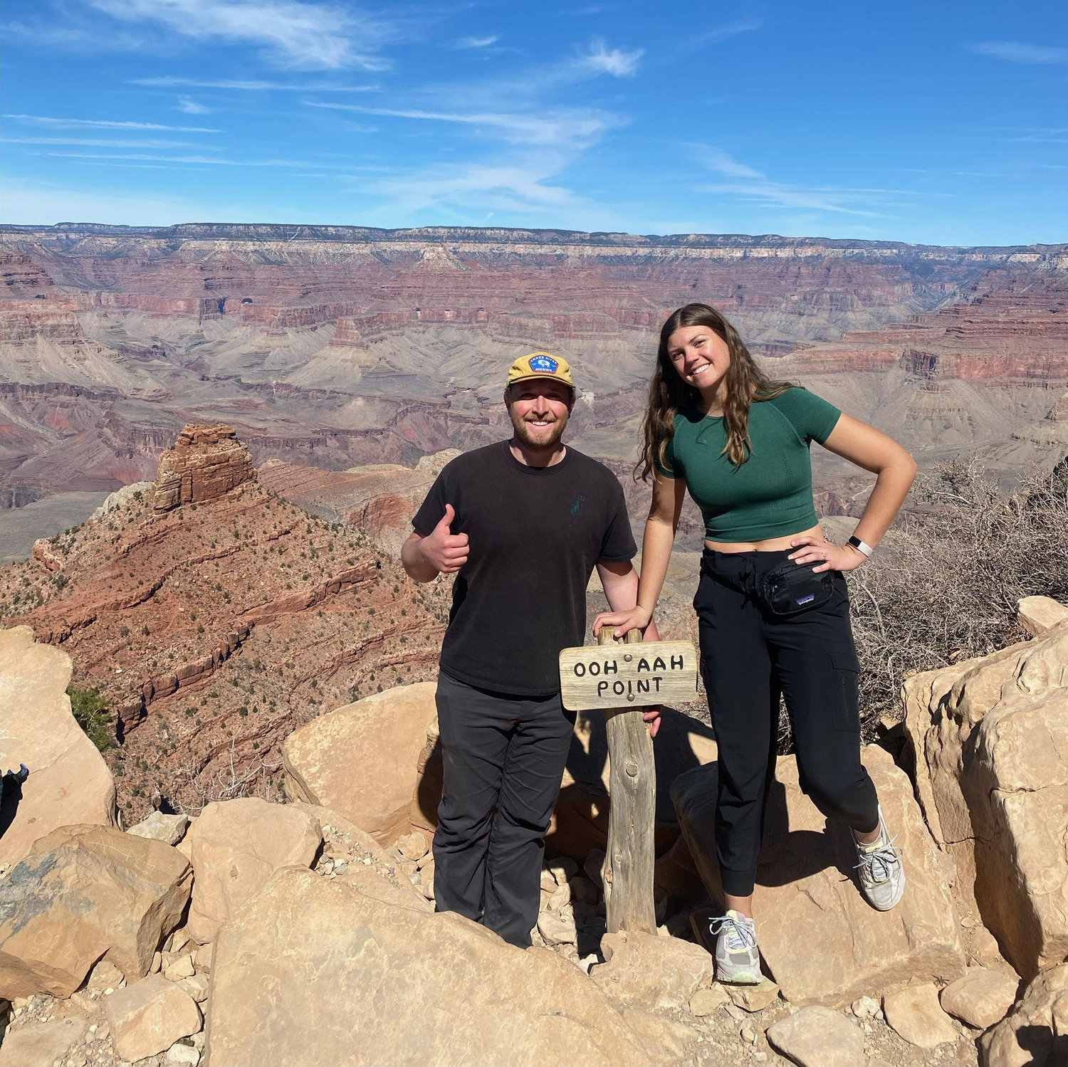 Hiking in the Grand Canyon.