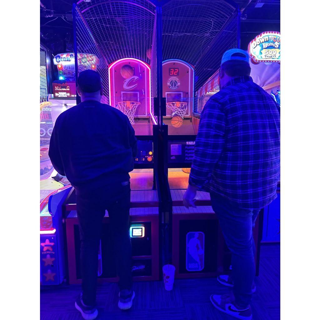 Arcade games with friends before we were dating