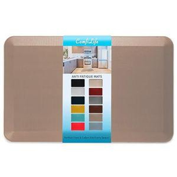 ComfiLife Anti Fatigue Floor Mat – 3/4 Inch Thick Kitchen Mats for Floor, Standing Desk Mat, Kitchen Rug – Comfort at Home, Office – Durable – Stain Resistant – Non-Slip Bottom (20" x 32", Beige)