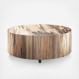 Dillon Spalted Primavera Round Wood Coffee Table