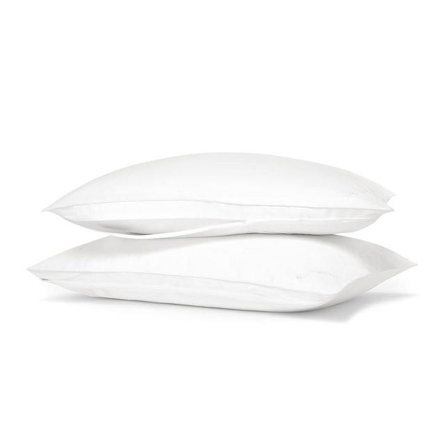 Boll & Branch Pillow Protector - King Size Pillows, White Cover - 1 Protector Included - Zipper Closure, Hypoallergenic, Soft, Breathable - Safe for Sensitive Skin