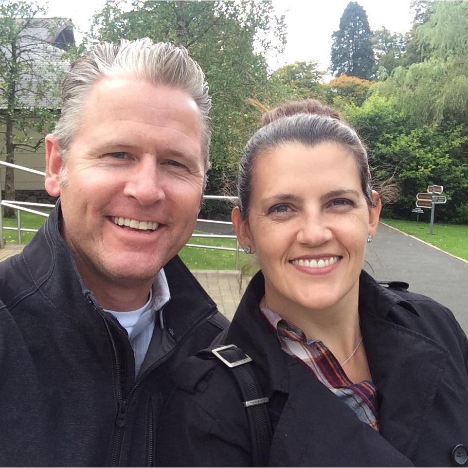 At Ashford Castle after doing a hawk walk.