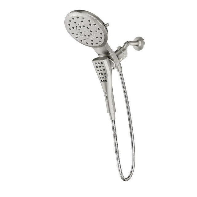 Moen 220C2 Verso Round Rain Shower Head and Detachable Handshower Combination with Infiniti Dial and Magnetix Docking System, 60-Inch Hose, Chrome