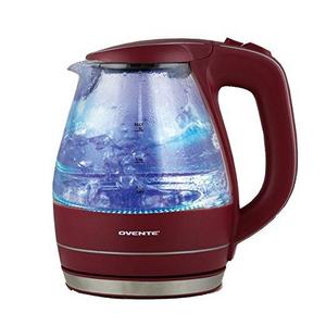 Ovente KG83 Series 1.5L Glass Electric Kettle, Maroon