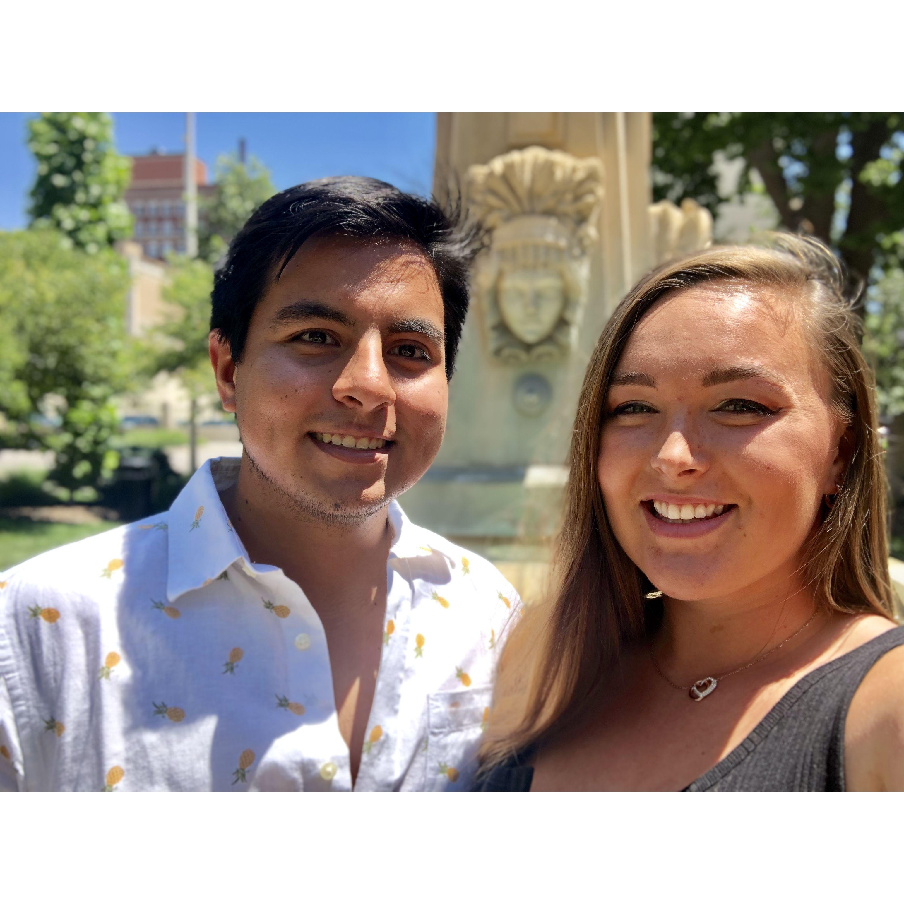 One of our first pictures we took together after we started dating!
