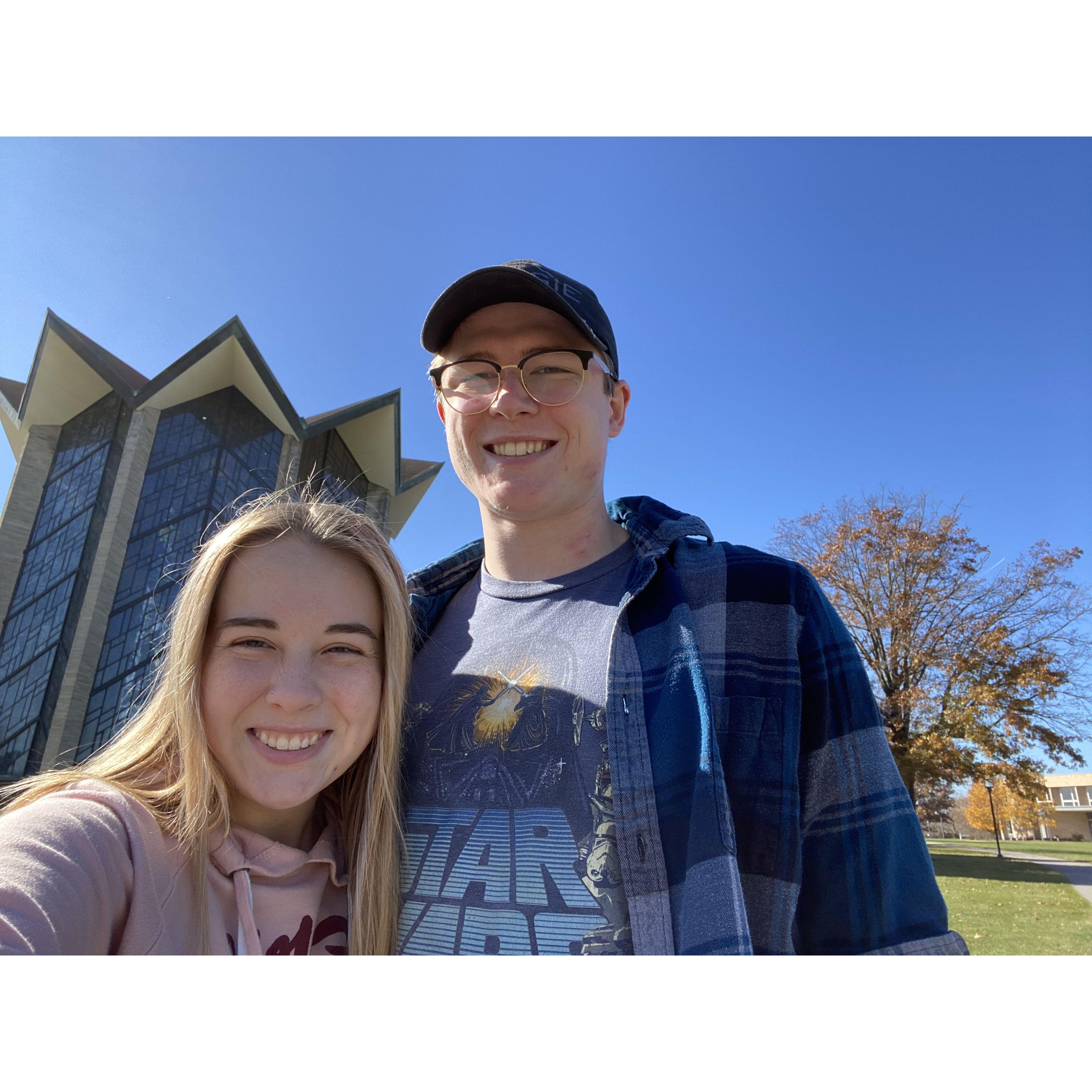 Liv visited Drew's college for fall break!