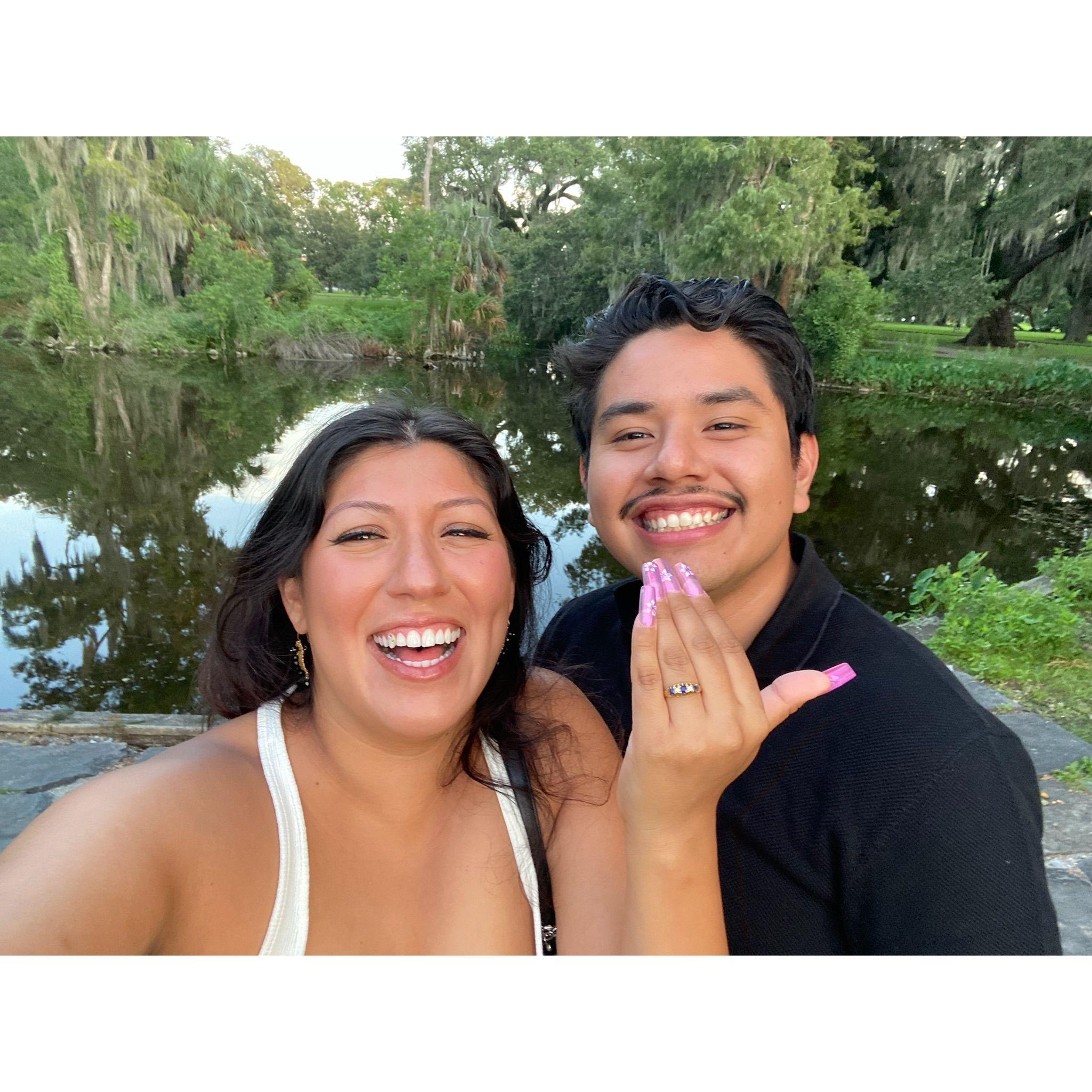 We got engaged July 2023 in New Orleans, one of our favorite places