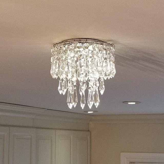 Luxe Crystal Mini Chandelier with magnets for recessed lights LOUISE pendant fixture
