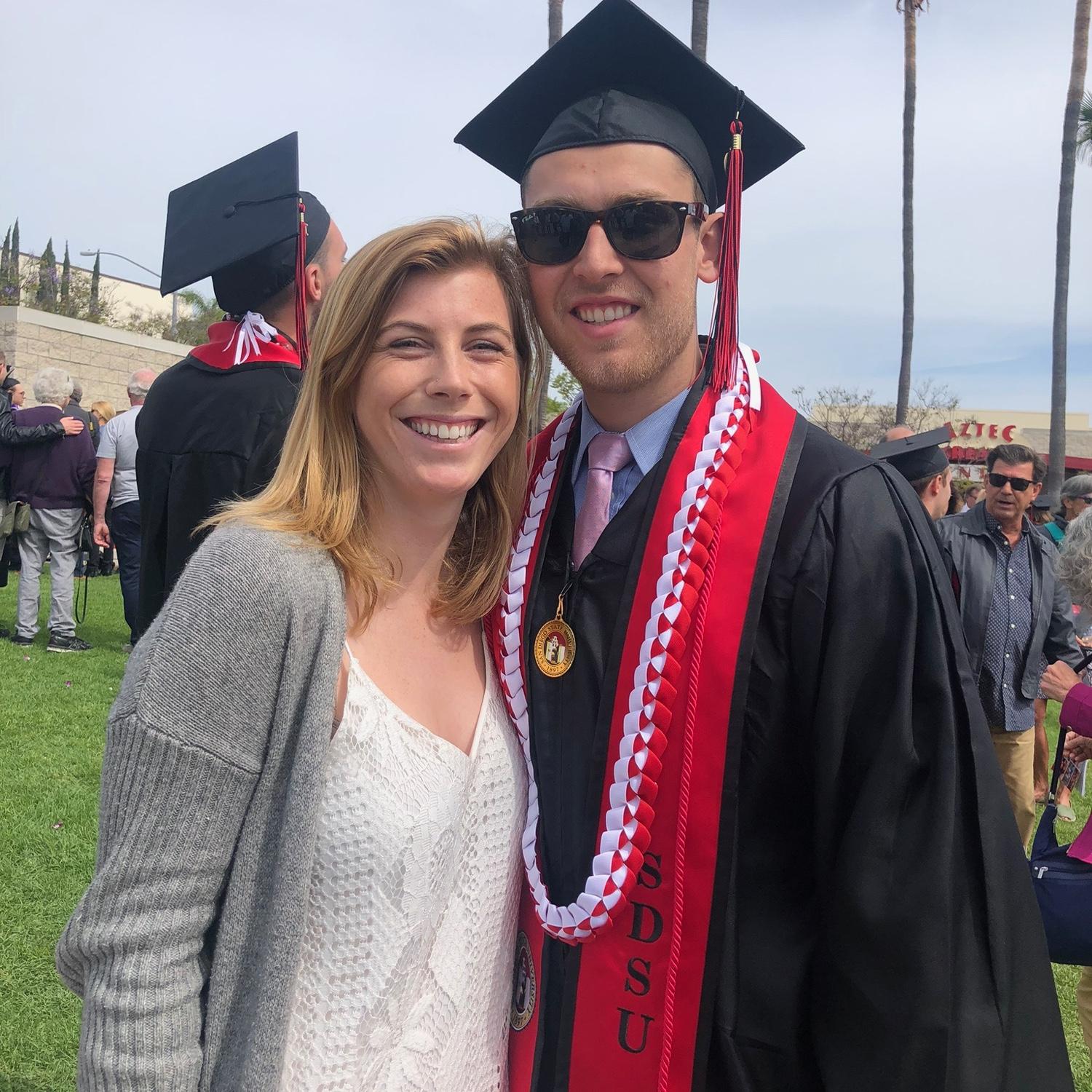 Bret's college graduation from San Diego State University in 2019