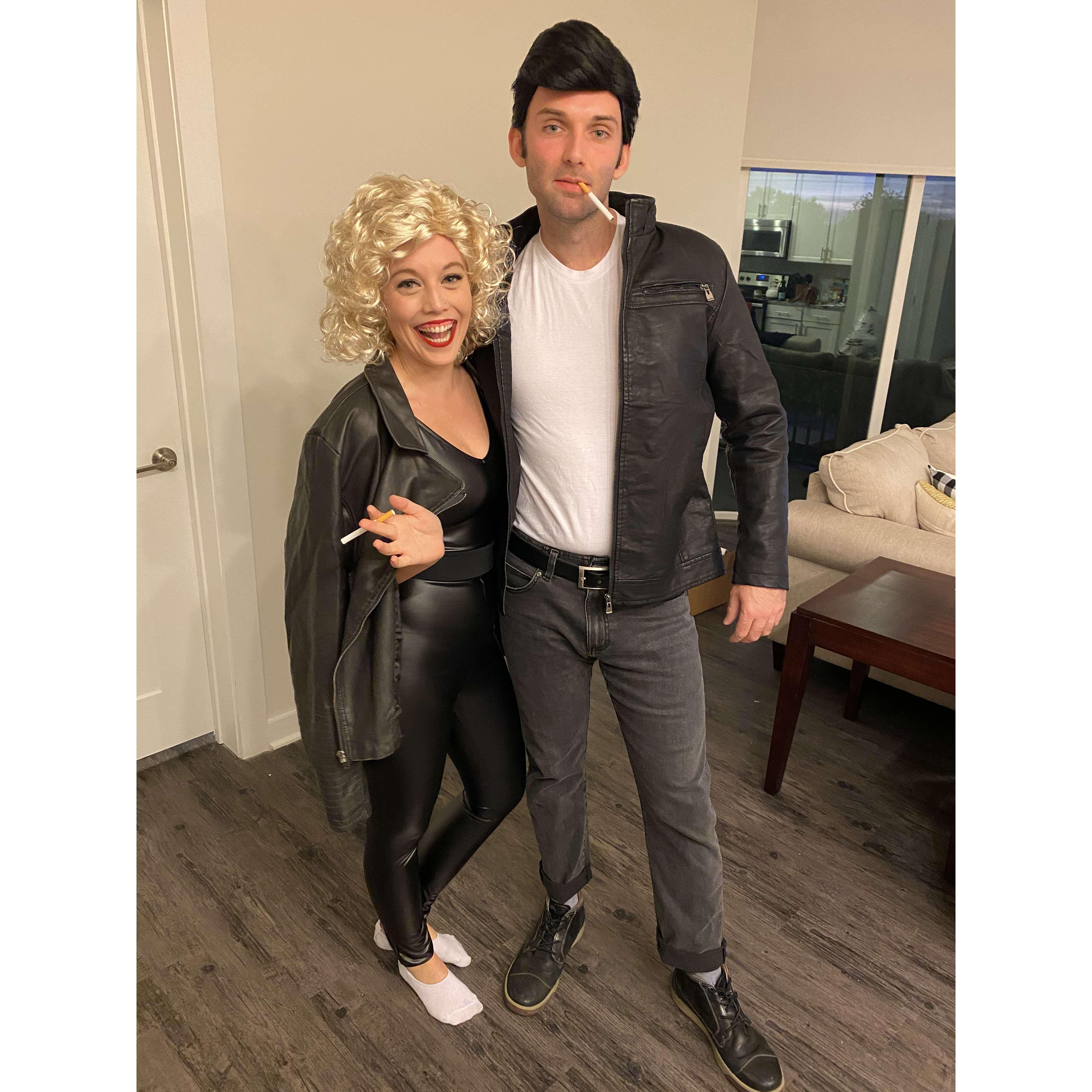 "You're the one that I want! You are the one for meeee, honey!" Dressed as Sandy and Danny for a Halloween party.