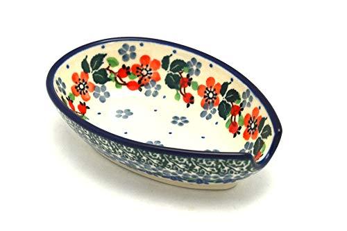 Polish Pottery Spoon Rest - Cherry Blossom