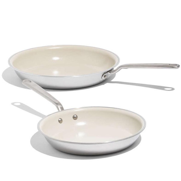 Made In CeramiClad™ Non-Stick 2-Piece Fry Pan with Stainless Steel Hardware