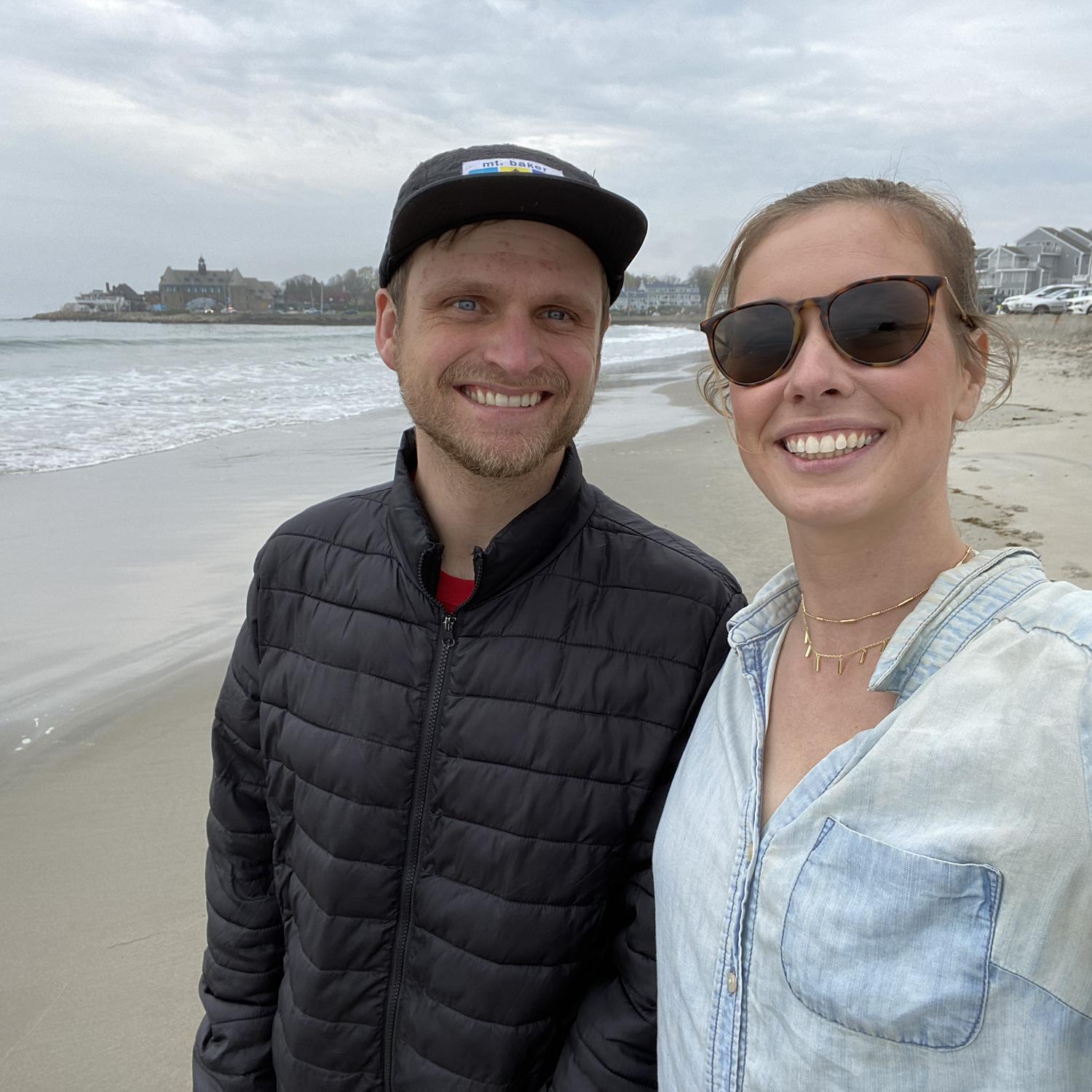 Dan’s first time touching the Atlantic! 📍Narragansett, RI