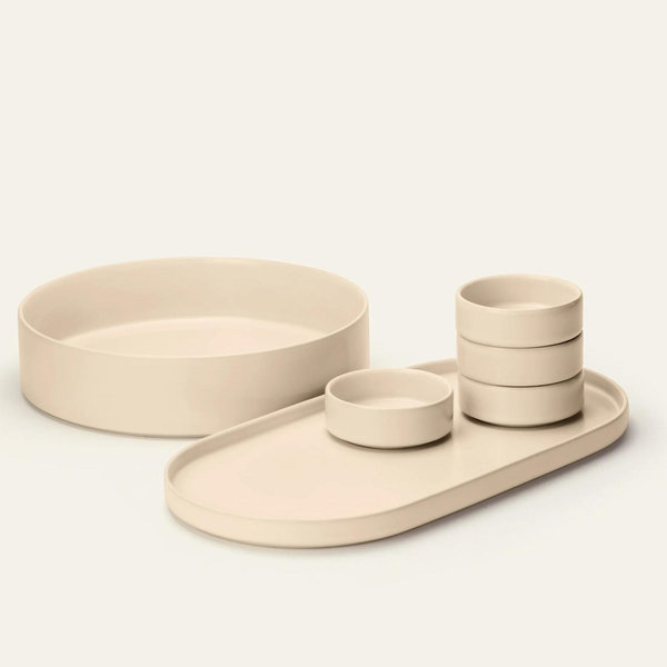Portuguese Stoneware Serving Set - Ivory