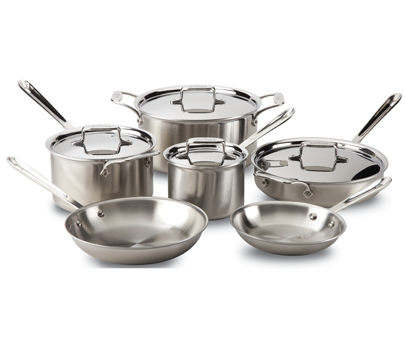 All-Clad d5 Brushed Stainless 10-Piece Set
