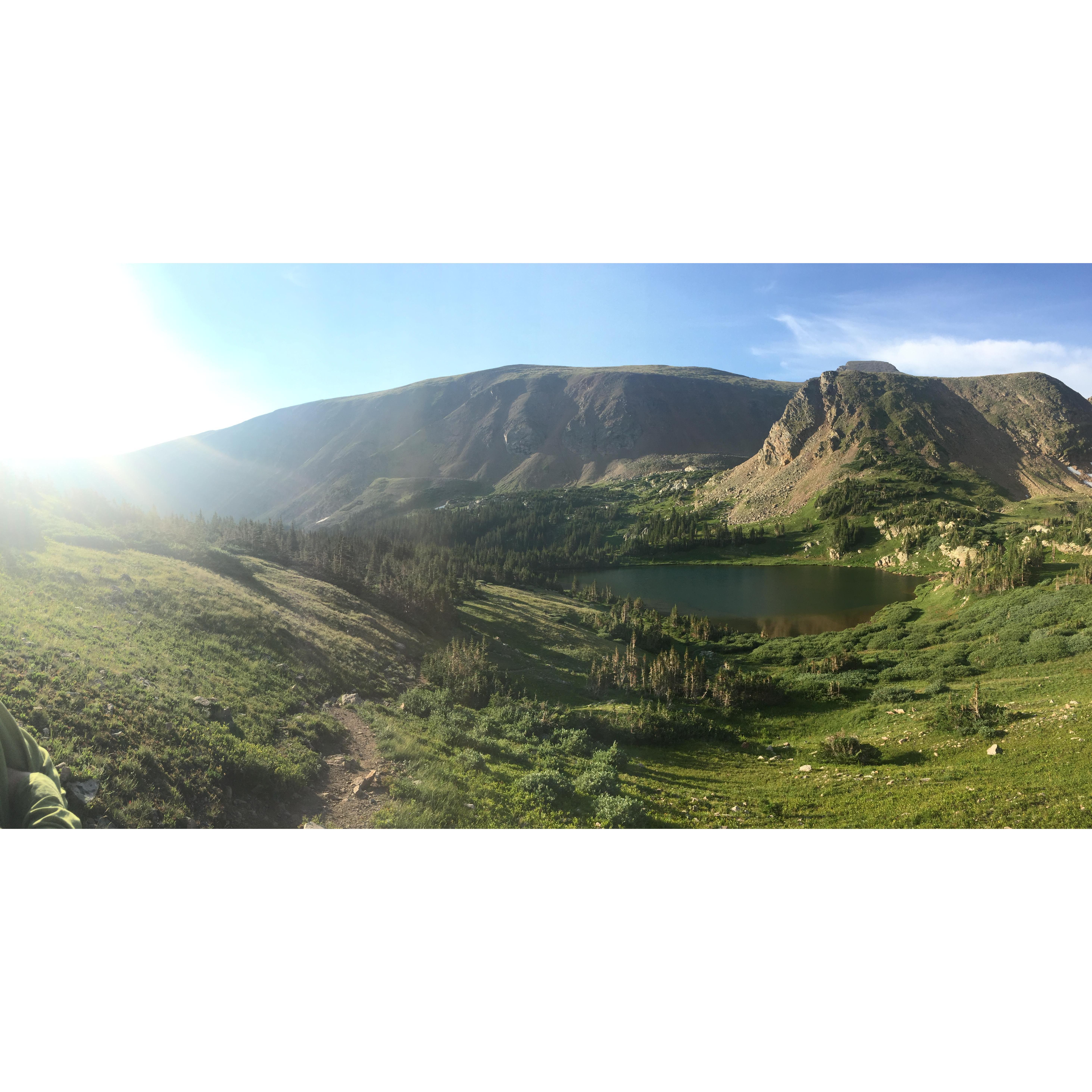 Our engagement - backpacking in Rollinsville