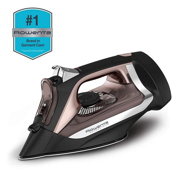 Rowenta DW2459 Access Steam Iron with Retractable Cord and Stainless Steel Soleplate, Black