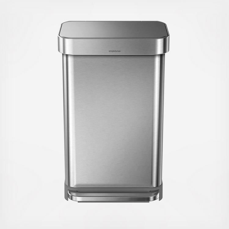 simplehuman, Stainless Steel Rectangular Step Can with Liner