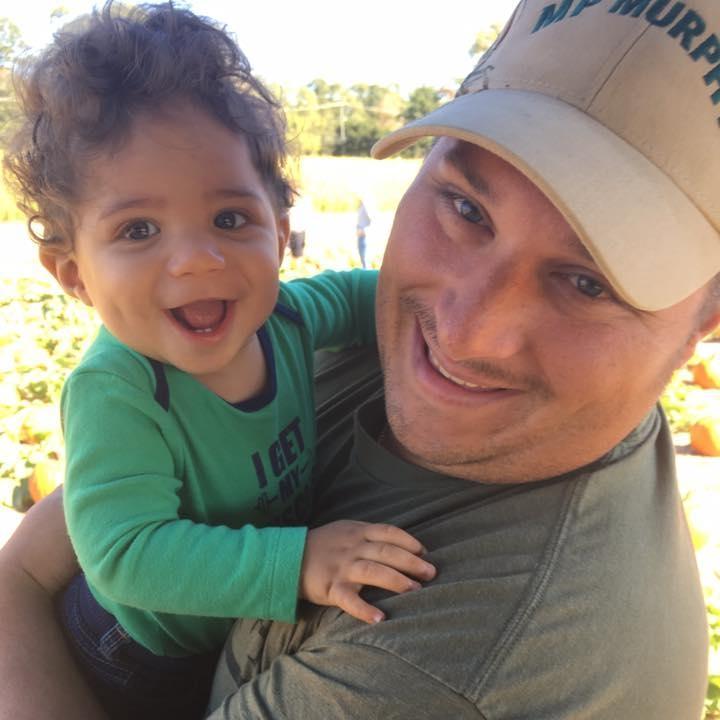 Anthony's first pumpkin picking