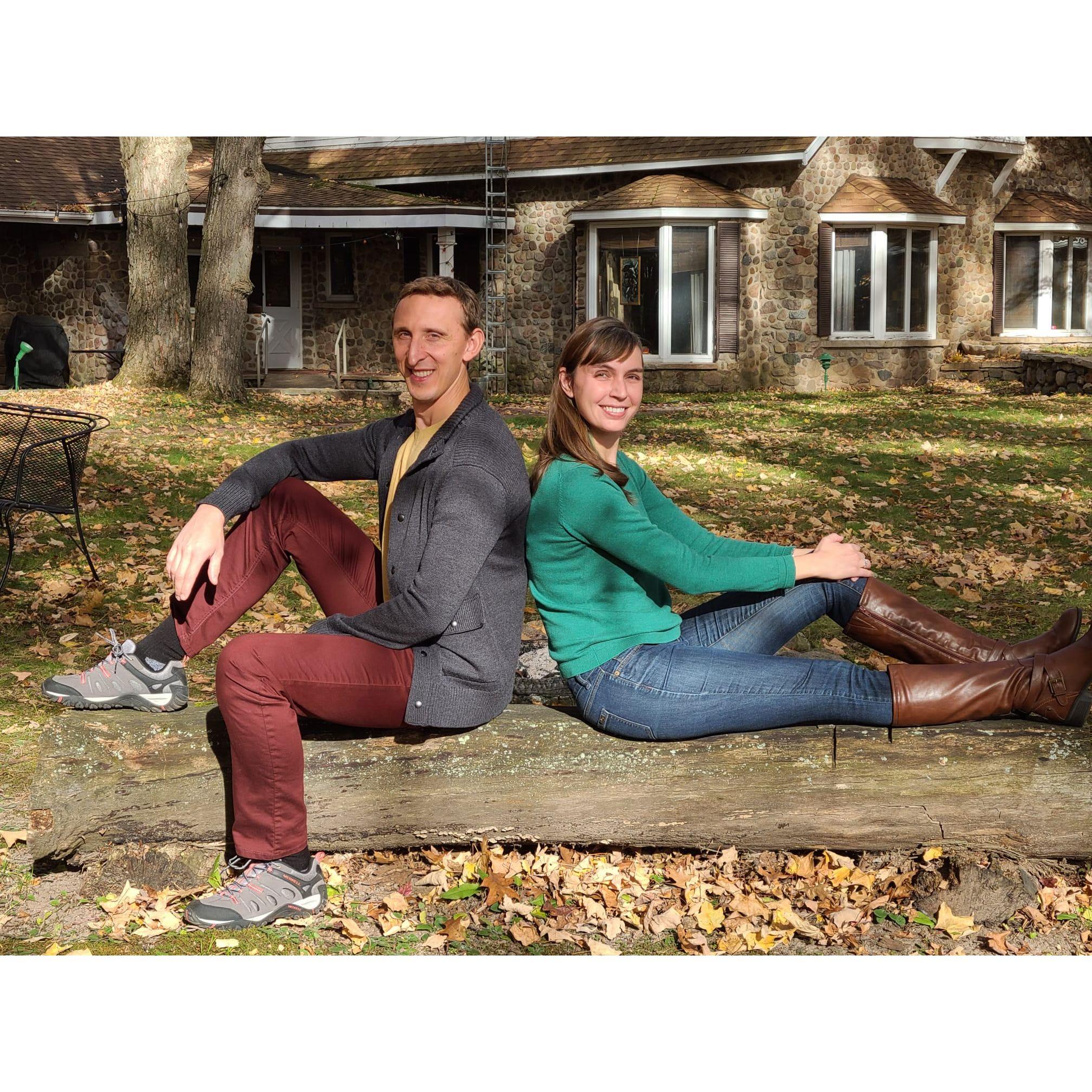 Engagement photo shoot in central Wisconsin, October 2022