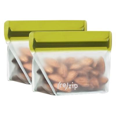 (re)zip Leak-Proof Stand Up Moss Green Storage Bag - 4oz 2pk