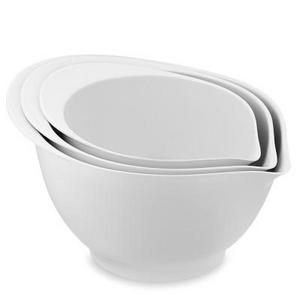 Melamine Mixing Bowls, Set of 3, White