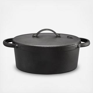 Cast Iron Covered Oval Dutch Oven