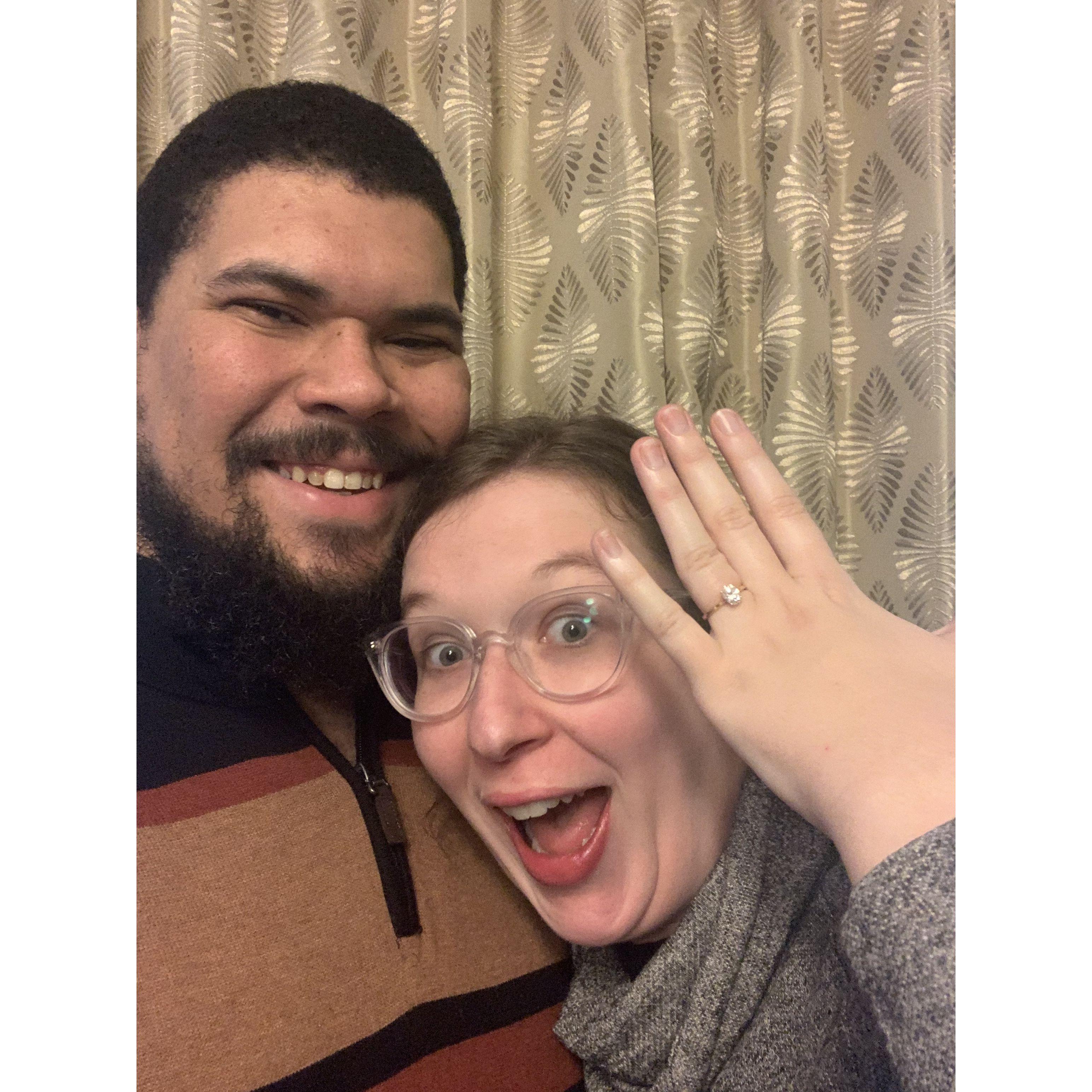 We were *very* excited to get engaged :)