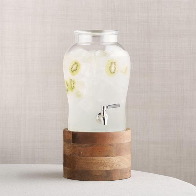 Beau Drink Dispenser with Brooks Wood Stand