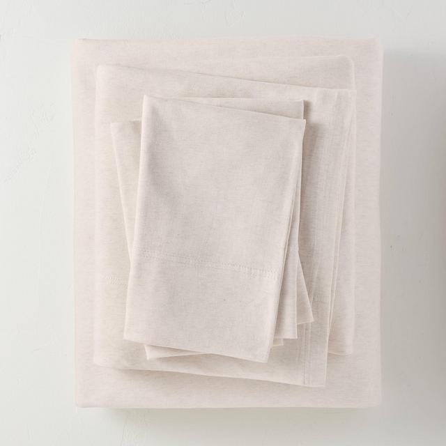 California King Jersey Solid Sheet Set Natural - Casaluna™