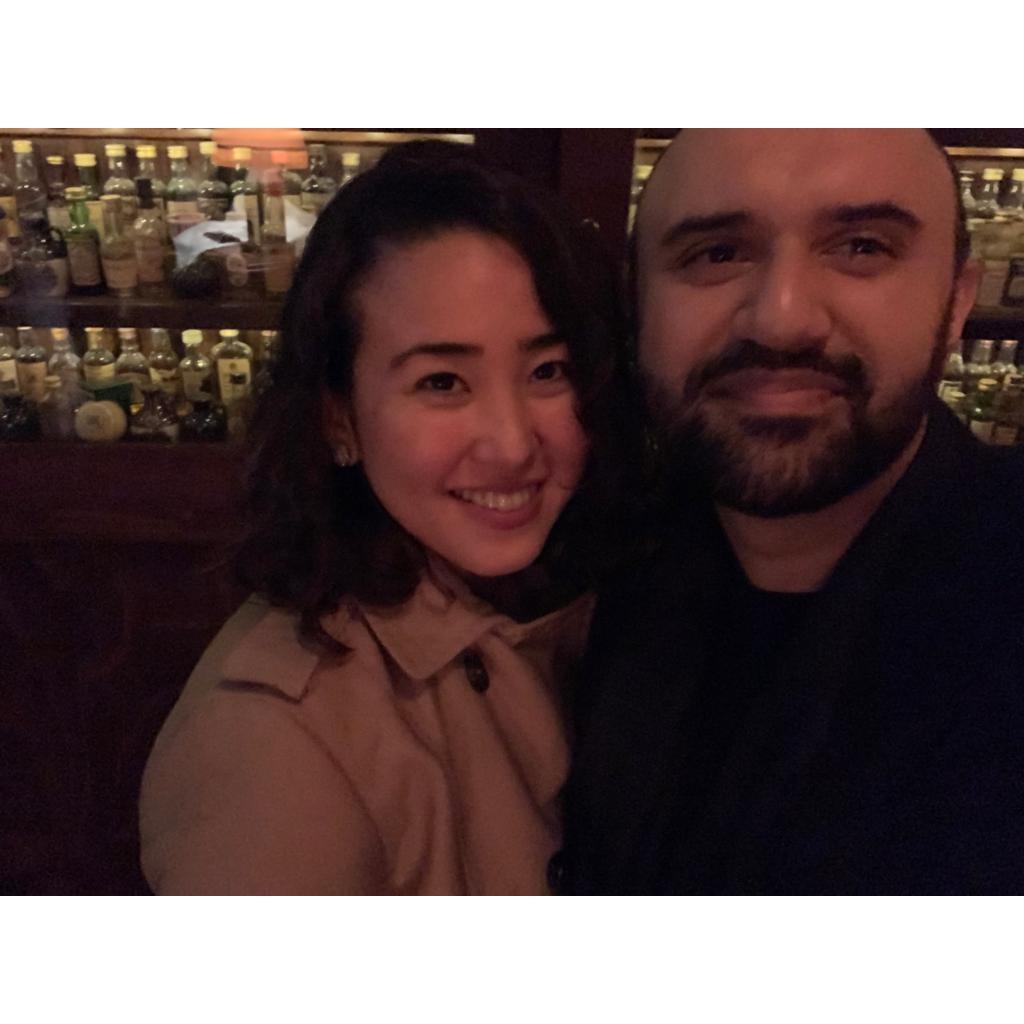 Our first "proper" dinner date when Karen was still trying to impress me