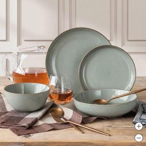 over&back Options 16-piece Dinnerware Set in Light Green