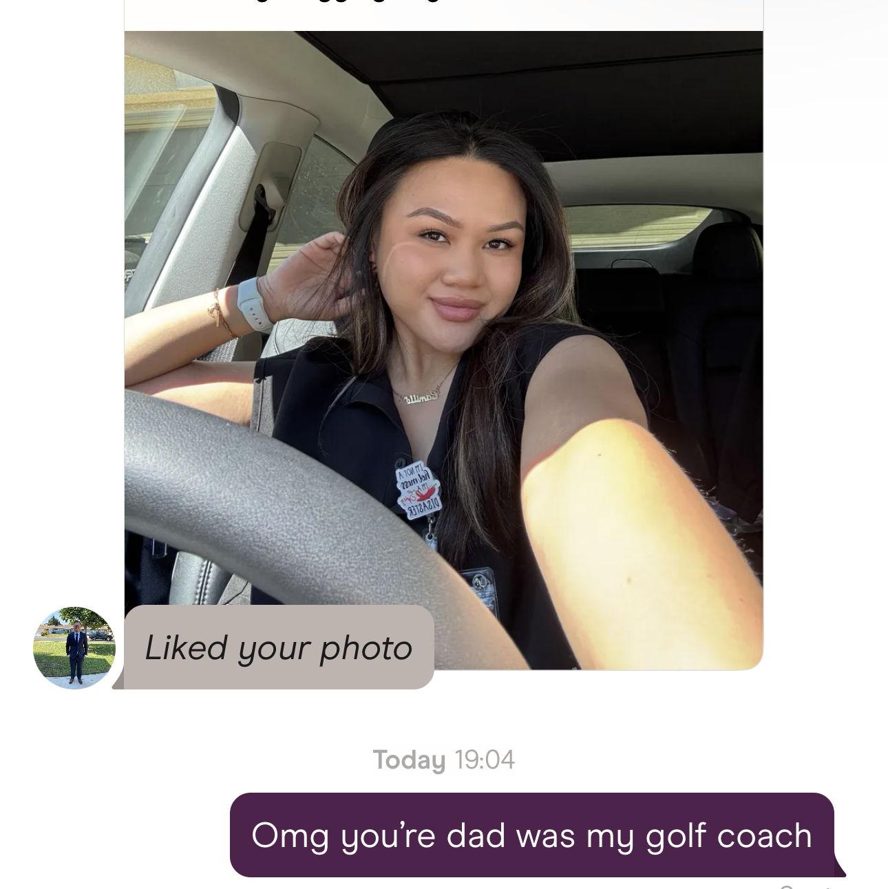 How it started.. Camille's first message to Brendan on the Hinge App | April 6, 2025