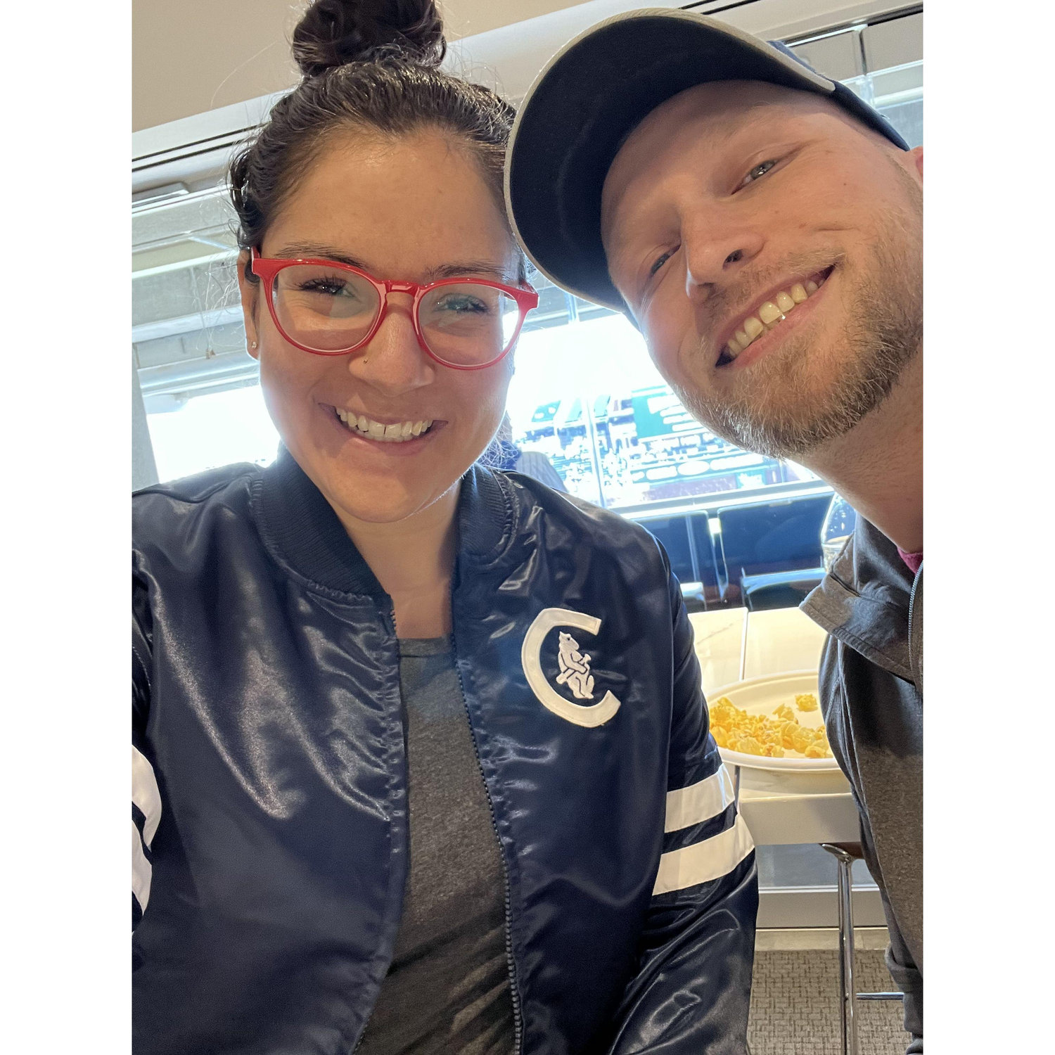 Enjoying one of the many Cubs perks. Chicago, IL - April 2023