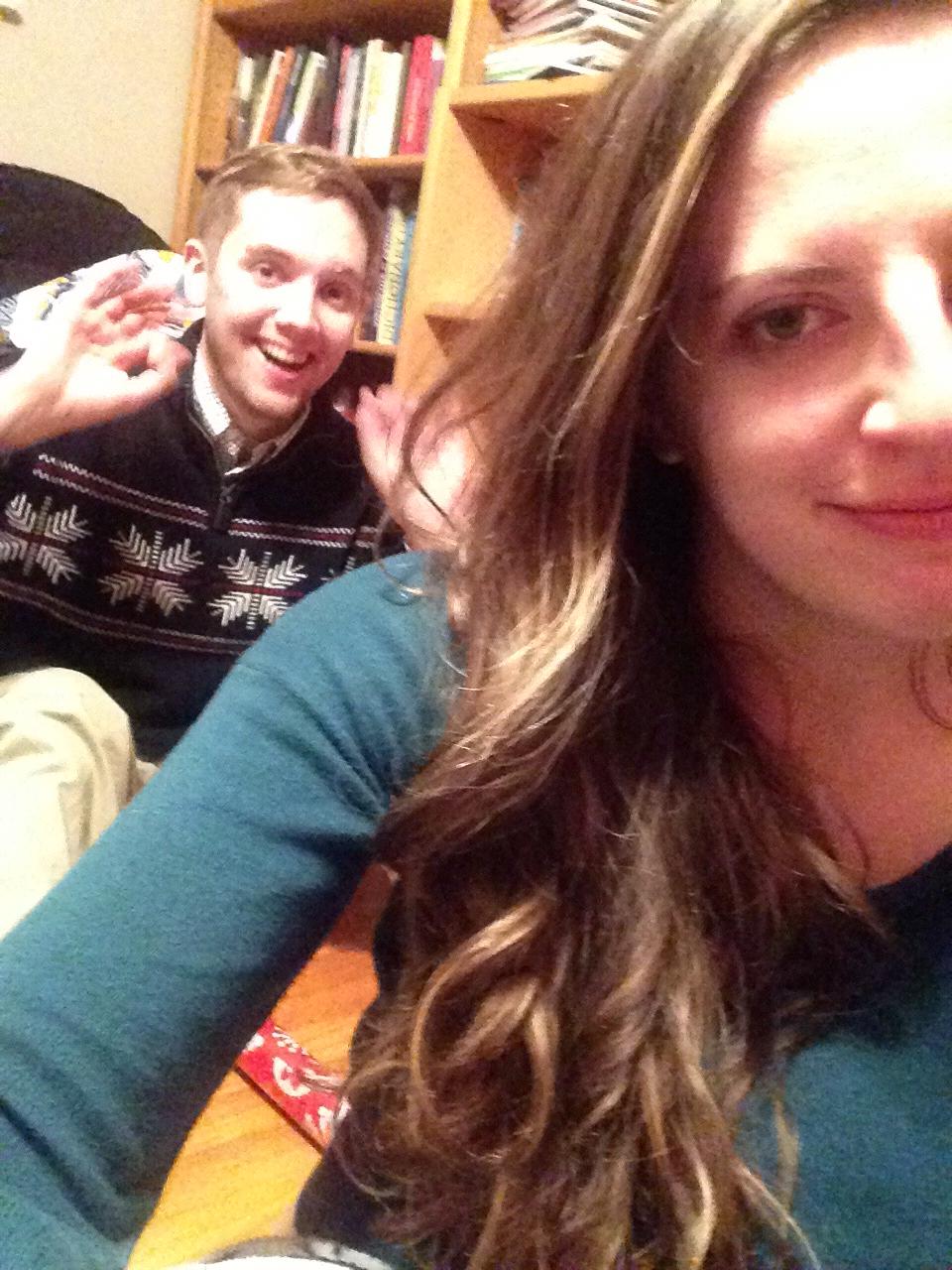 Wrapping up our first Christmas Eve together.