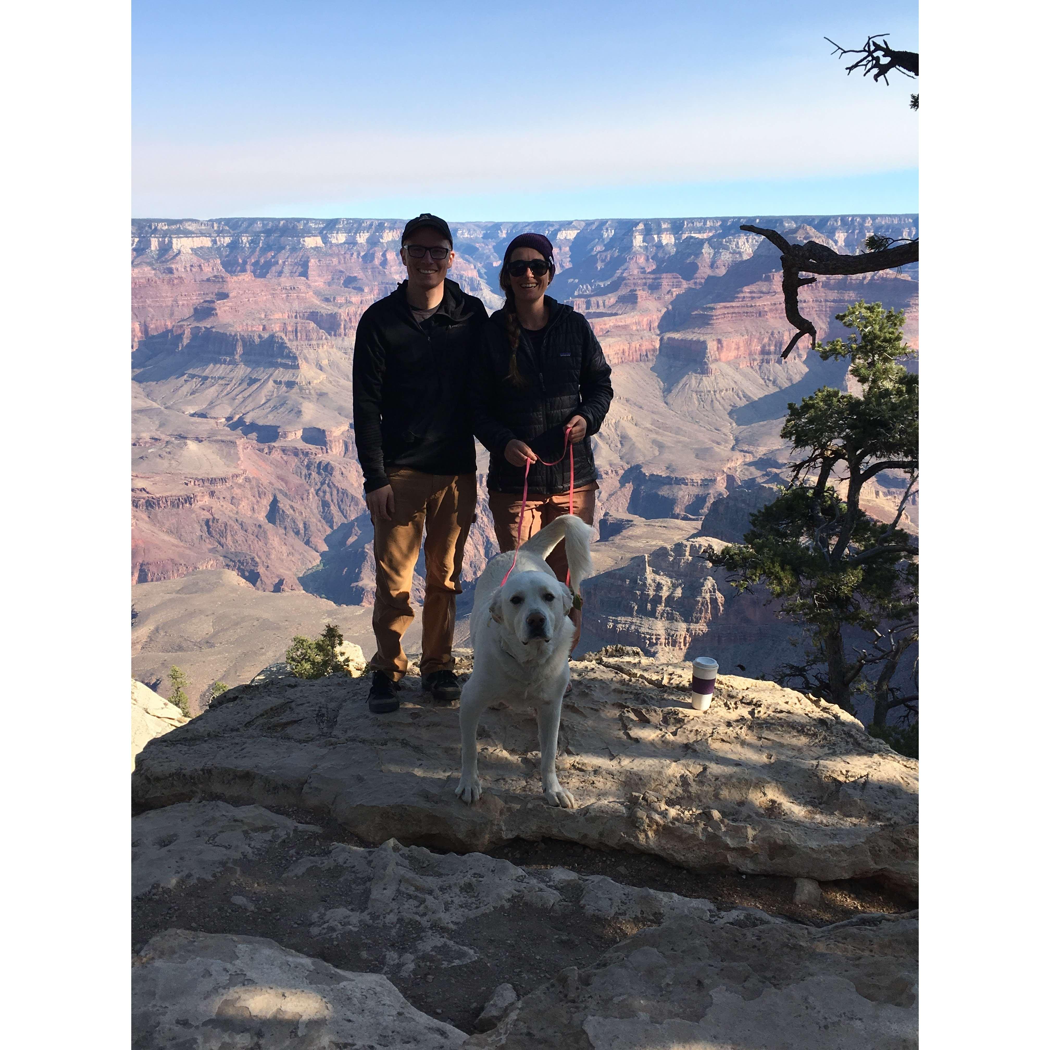 The three of us at the Grand Canyon.