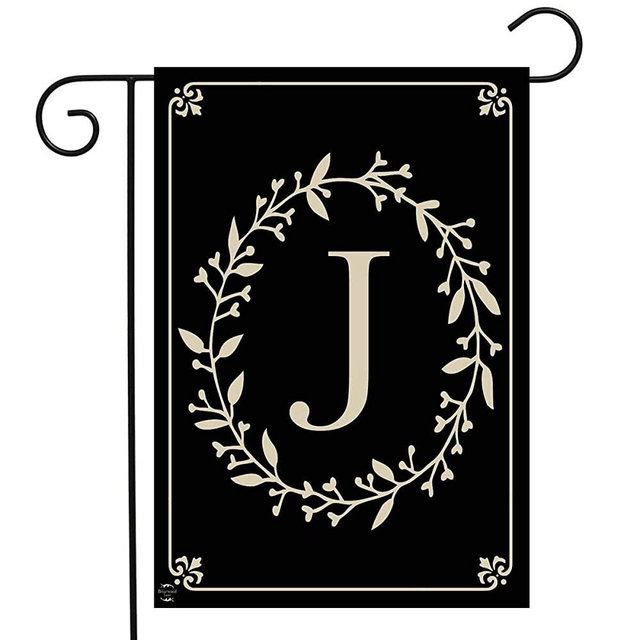 Briarwood Lane Classic Monogram Letter J Garden Flag Everyday 12.5" x 18"