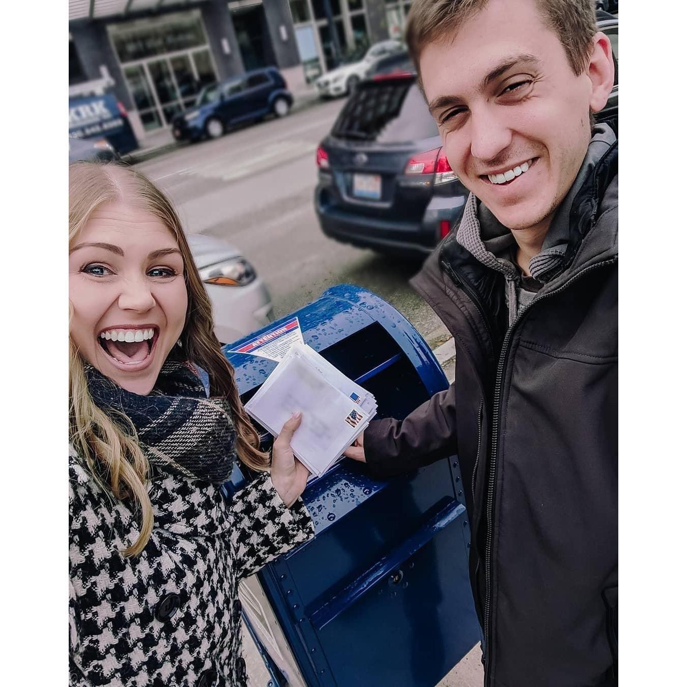 Mailing our save the dates!