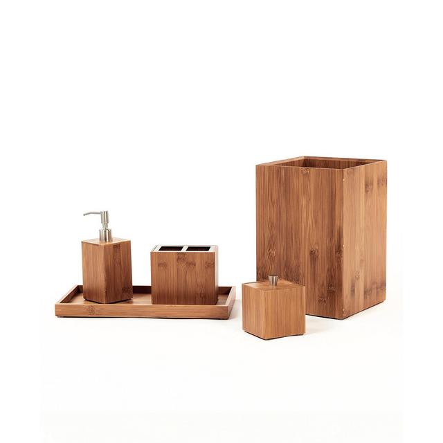 Seville Classics 5-Piece Bamboo Bath and Vanity Set