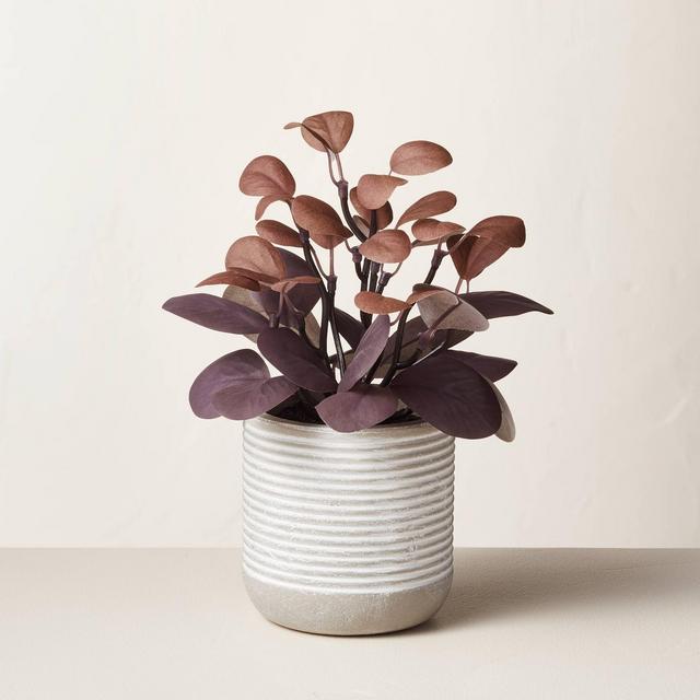7.75" Mini Faux Maroon Potted Plant - Hearth & Hand™ with Magnolia