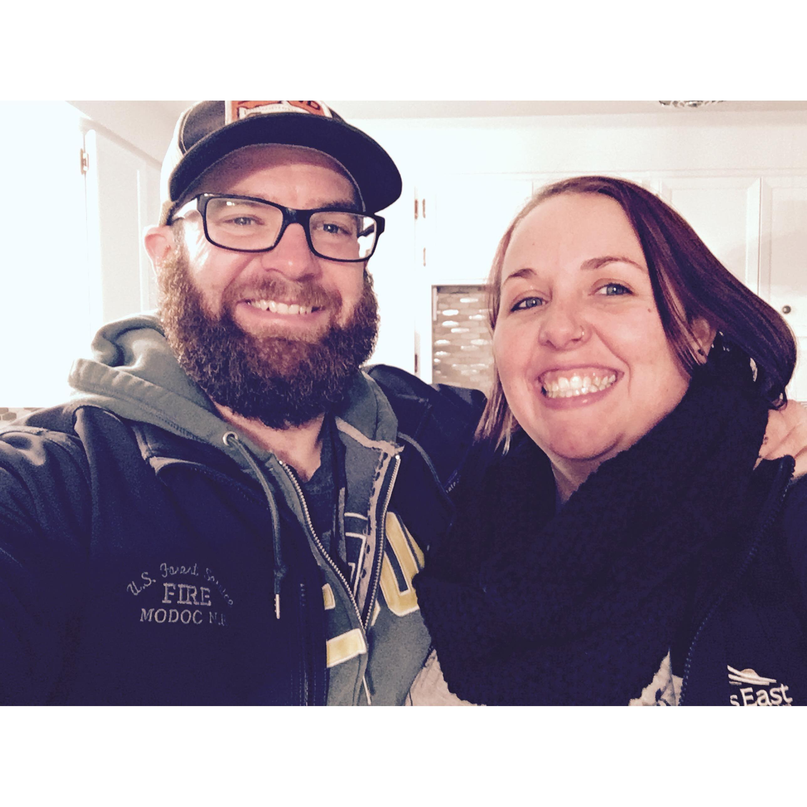 The day we got the keys to our house and got engaged!