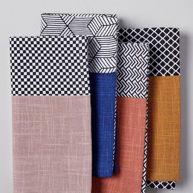 Geo Colorblock Napkins, Set of 4