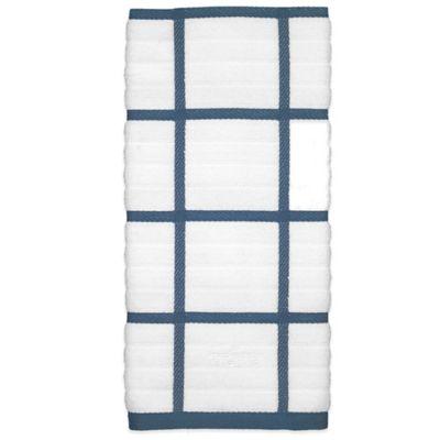 All-Clad Silicone Plaid Kitchen Towel in Cornflower