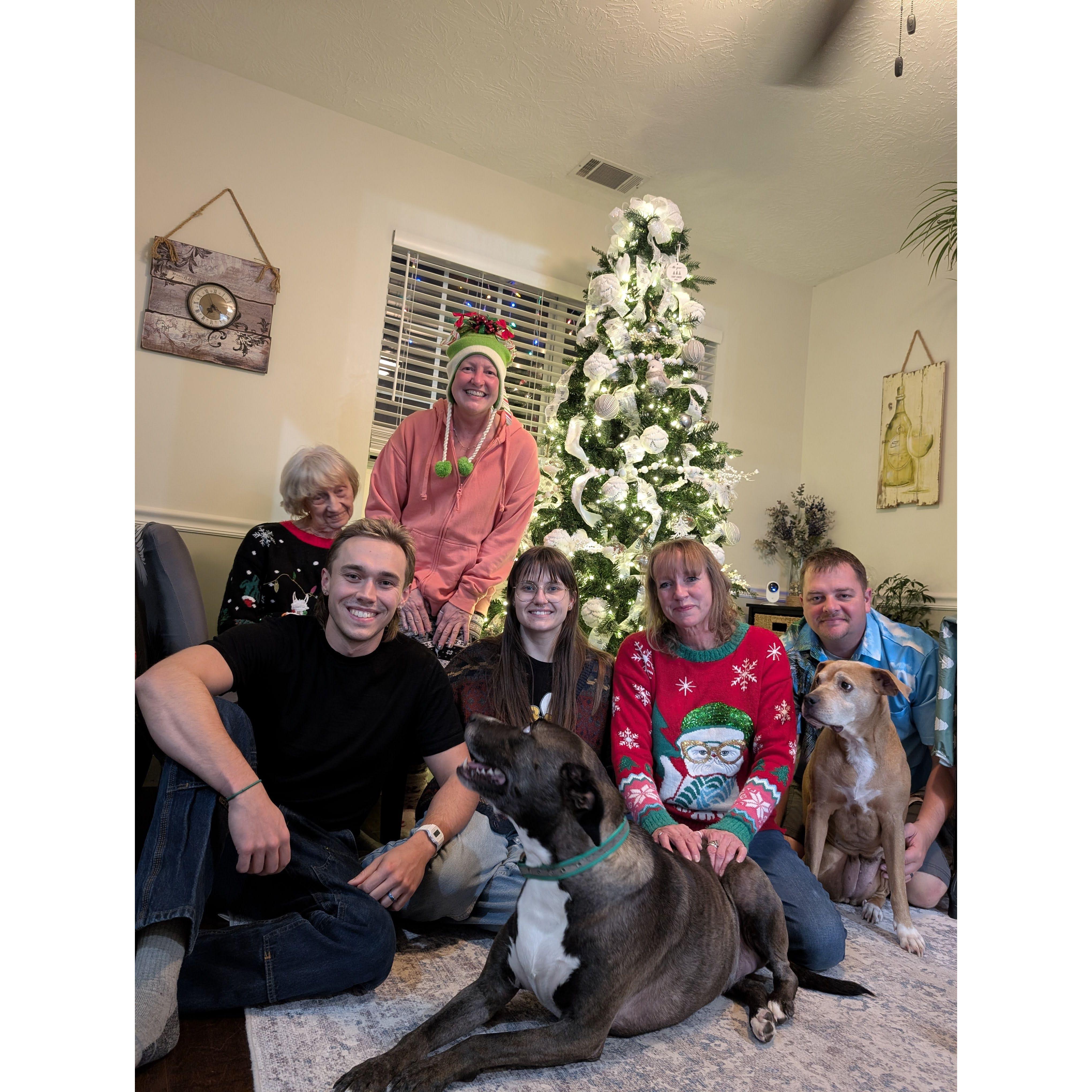 visiting Keith's aunt and uncle over Christmas with his mom and grandma