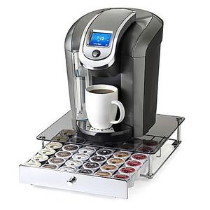 Nifty Home Products - Nifty™ Keurig® K-cup® 36-Capacity Glass-Top Rolling Drawer