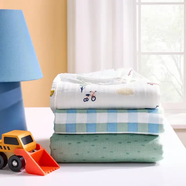 Muslin Swaddle Baby Blanket - Transportation - 3pk - Cloud Island™