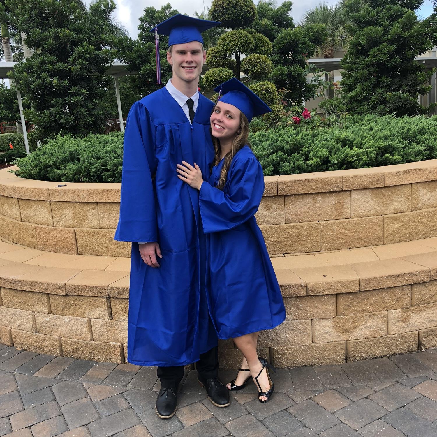 2019: Us in our high school graduation regalia!