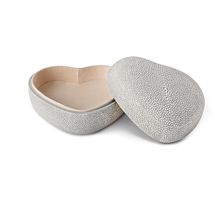 SHAGREEN HEART BOX | DOVE